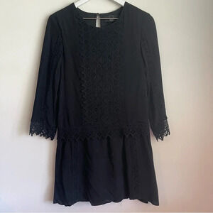 Dolce Vita Black lace 3/4 sleeve dress size small